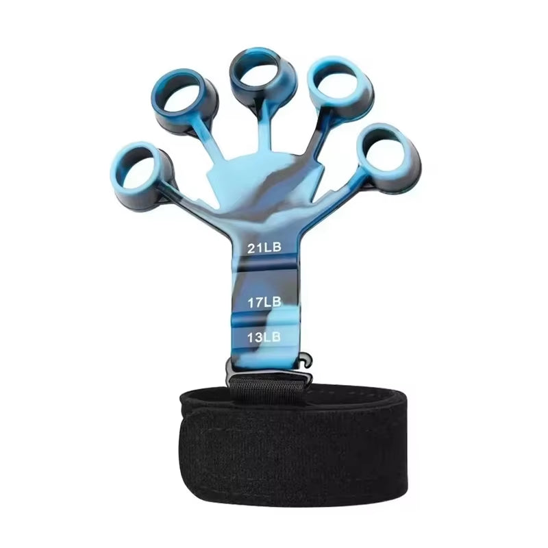 Finger Trainer Five Finger Rehabilitation Device Wrist Hand Grip Extender Therapy Tool Silicone Grip Enhancer Forearm Exerciser