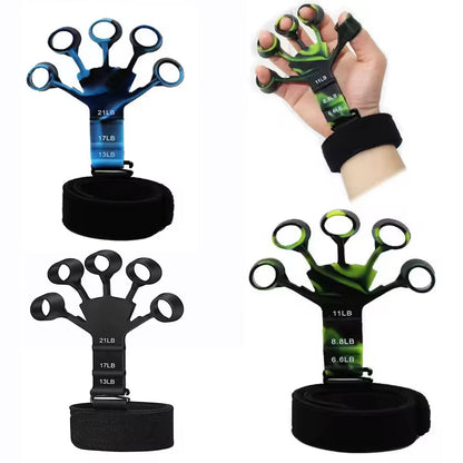 Finger Trainer Five Finger Rehabilitation Device Wrist Hand Grip Extender Therapy Tool Silicone Grip Enhancer Forearm Exerciser