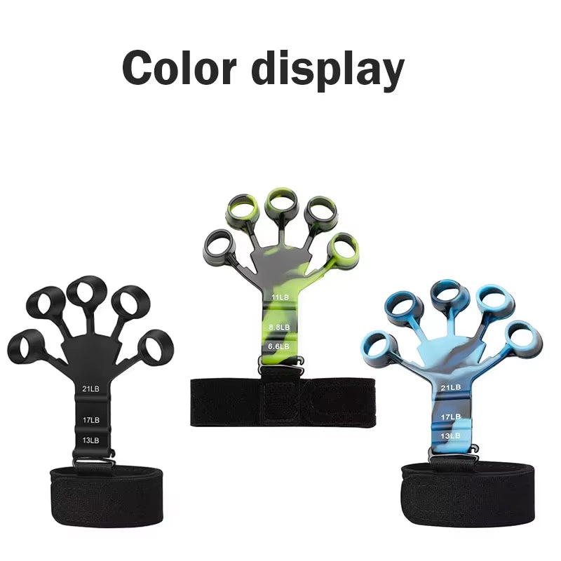 Finger Trainer Five Finger Rehabilitation Device Wrist Hand Grip Extender Therapy Tool Silicone Grip Enhancer Forearm Exerciser
