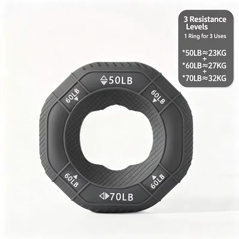 Silicone Grip Strength Ring & Ball Set, Professional Hand Forearm Muscle Trainer, Hand Grip Exerciser for Strength Training